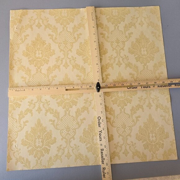 Vintage Wallpaper Sample Sheet 70s Demask Classic Grandmillennial Traditional - Picture 4 of 6